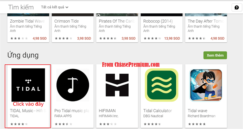 Truy cập vào chợ ứng dụng Google Play Store trên trình duyệt web