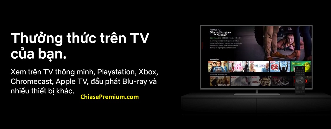 Bạn có thể sử dụng tài khoản Netflix Premium trên nhiều thiết bị.