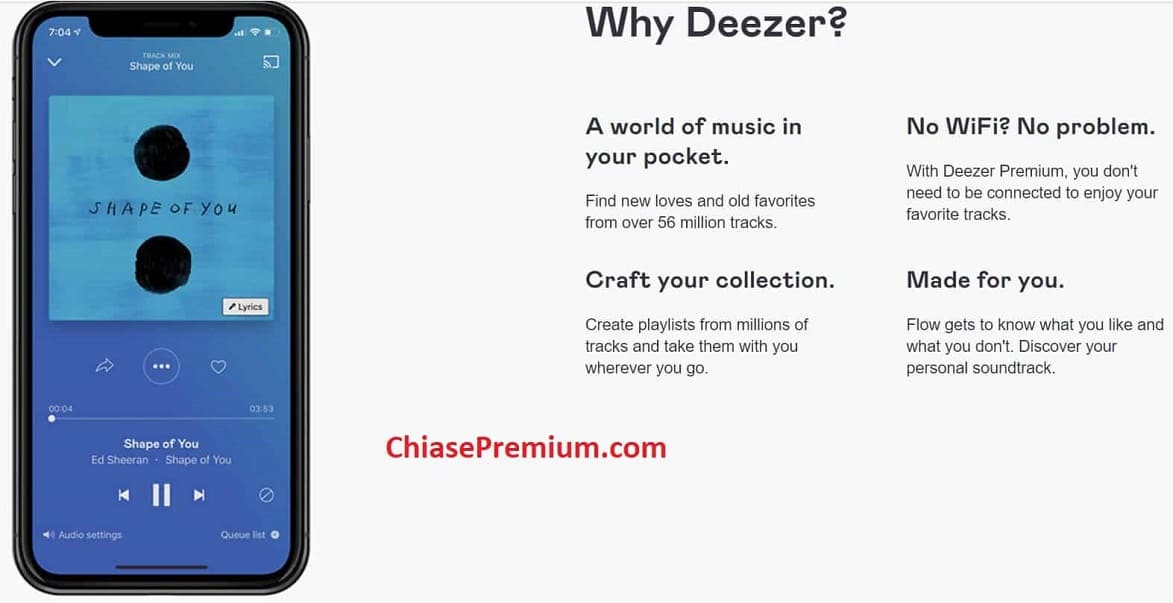 Các bản nhạc trên tài khoản Deepzer Premium được phân chia theo nhiều thể loại và được phân loại theo trạng thái