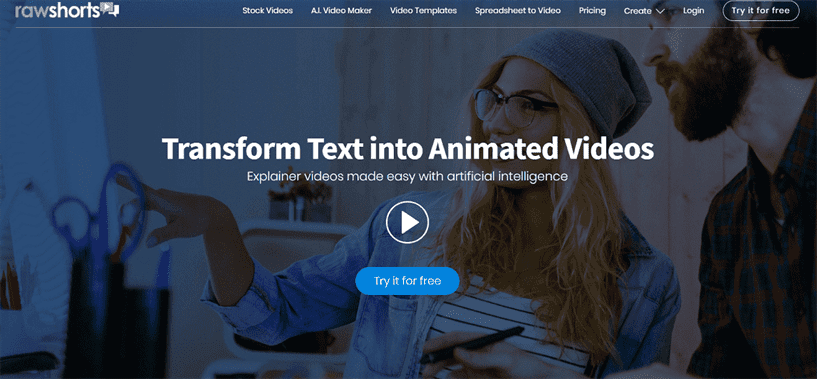 Rawshorts - Transform Text into Animated Videos Explainer videos made easy with artificial intelligence