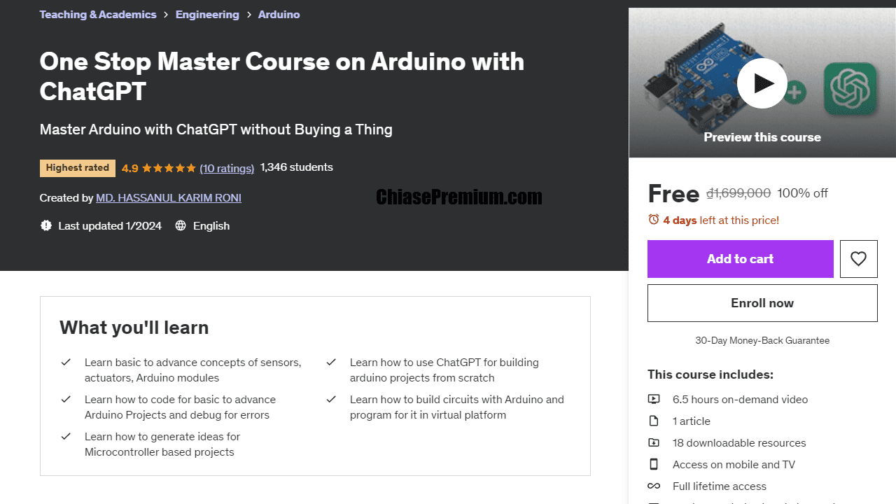 One Stop Master Course on Arduino with ChatGPT