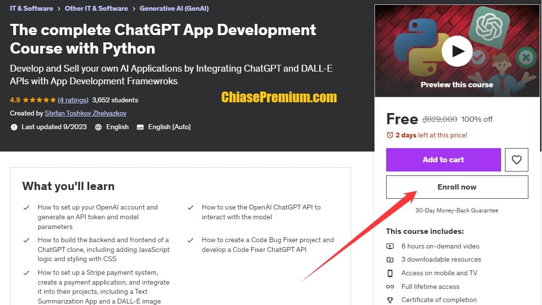 The complete ChatGPT App Development Course with Python