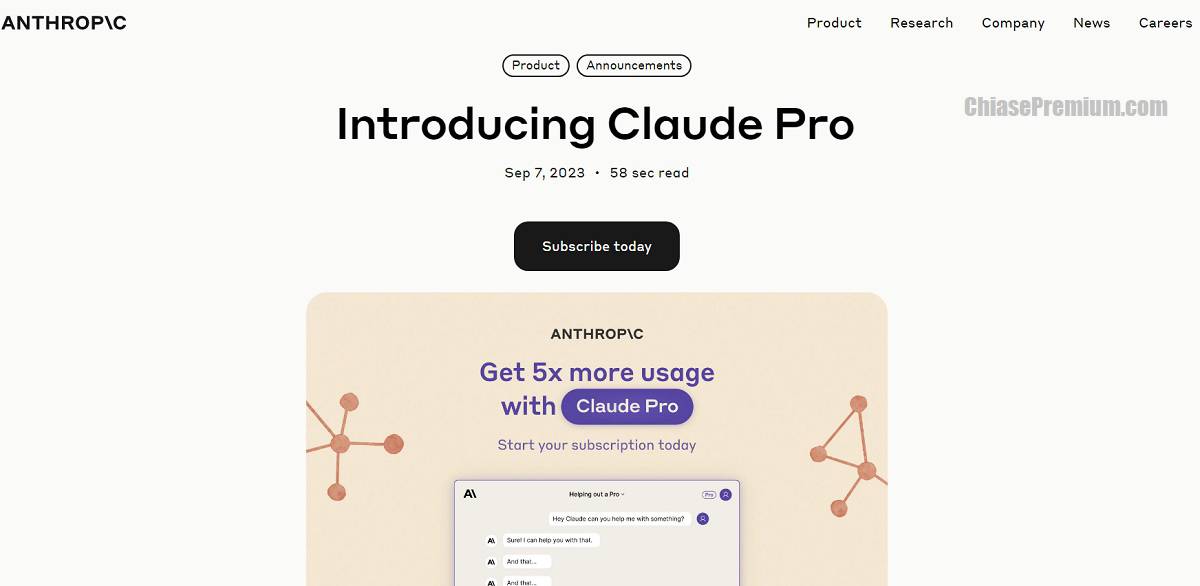 "With Claude Pro, subscribers can now gain 5x more usage of our latest model, Claude 2, for a monthly price of $20 (US) or £18 (UK)" source: claude.ai