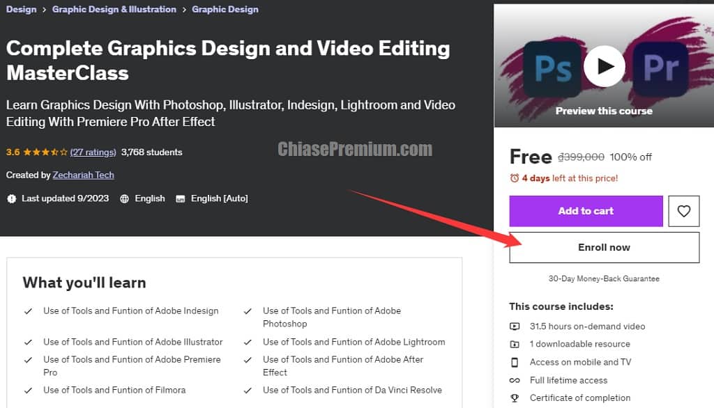 Free Complete Graphics Design and Video Editing MasterClass course