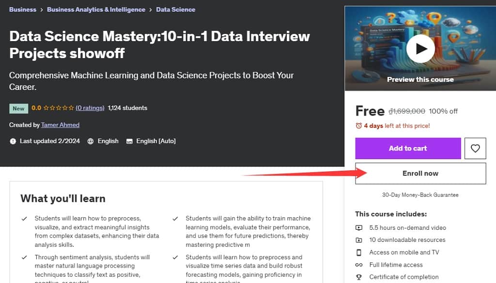 Data Science Mastery:10-in-1 Data Interview Projects showoff