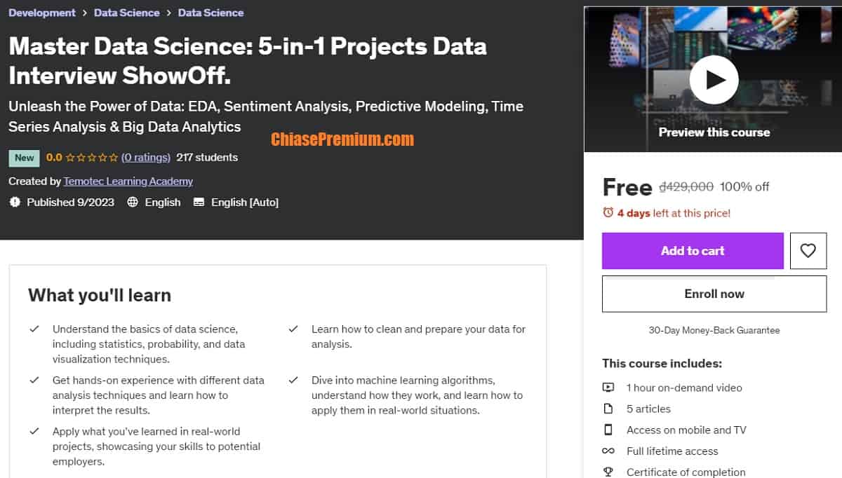 Master Data Science: 5-in-1 Projects Data Interview ShowOff.