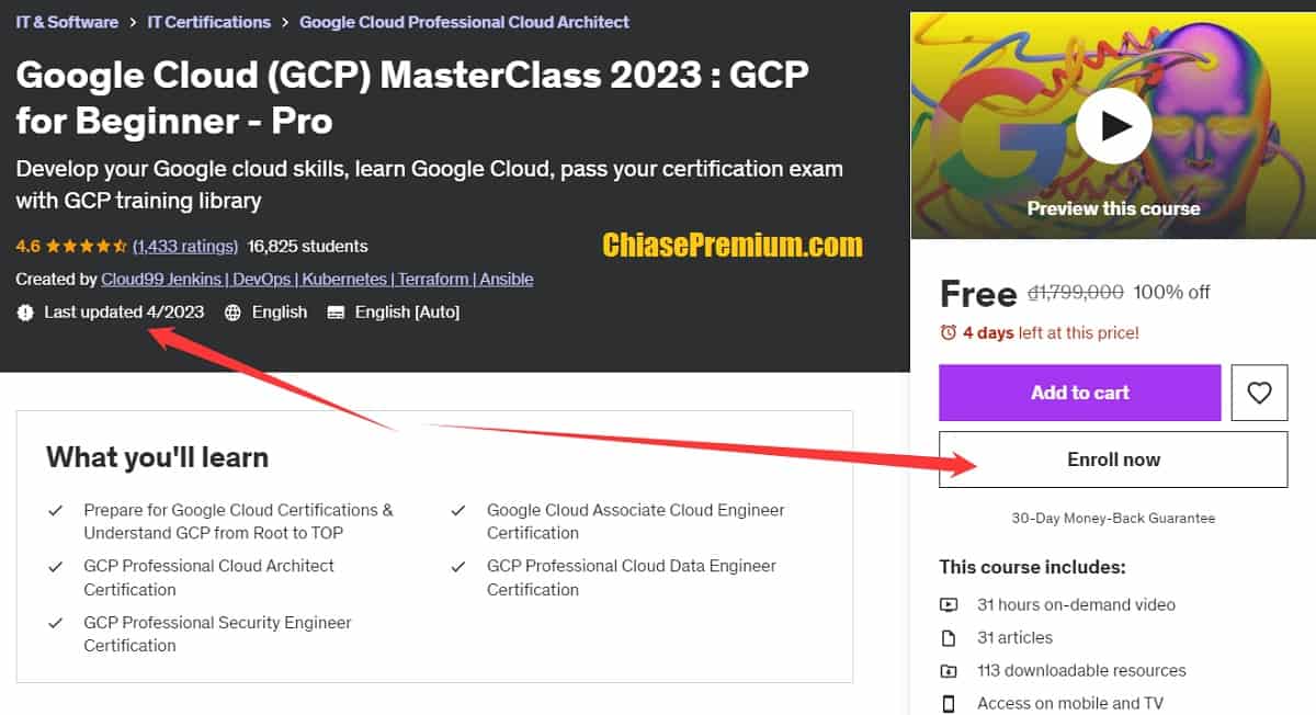 Google Cloud (GCP) MasterClass 2023 : GCP for Beginner - Pro