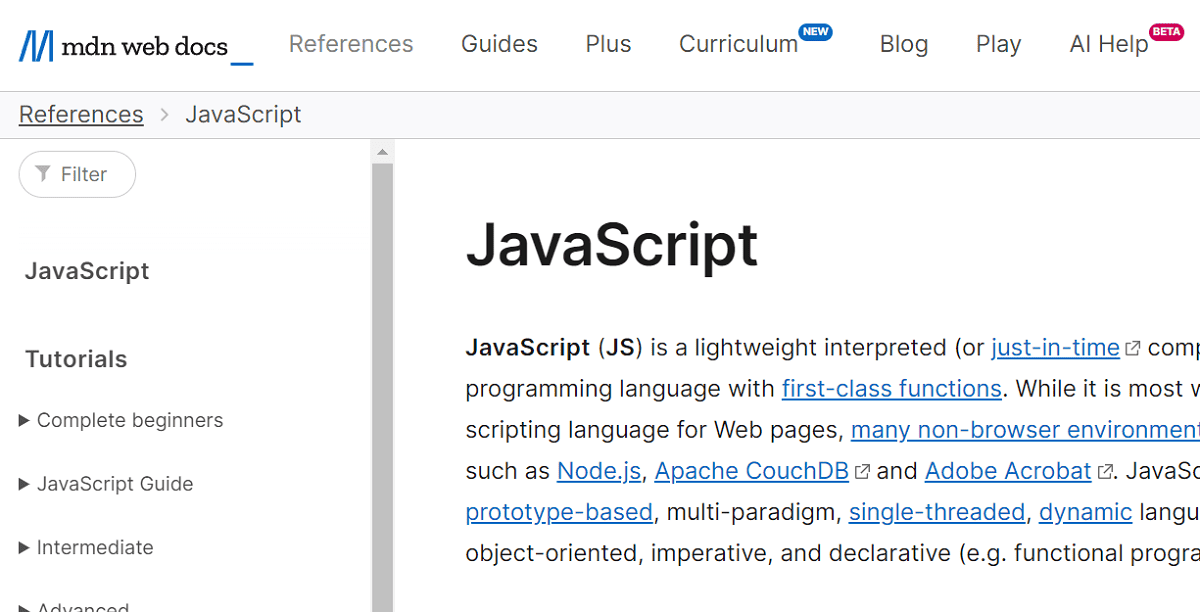 https://developer.mozilla.org/en-US/docs/Web/JavaScript