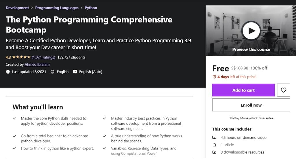 0411-The Python Programming Comprehensive Bootcamp
