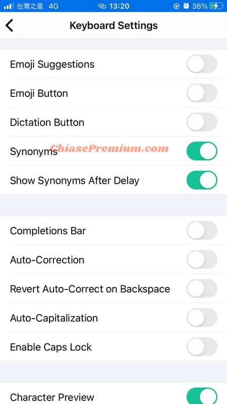 tắt tính năng tự động sửa trong Grammarly Keyboard trên iOS