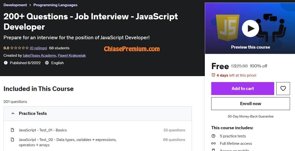 200+ Questions - Job Interview - JavaScript Developer Prepare for an interview for the position of JavaScript Developer!