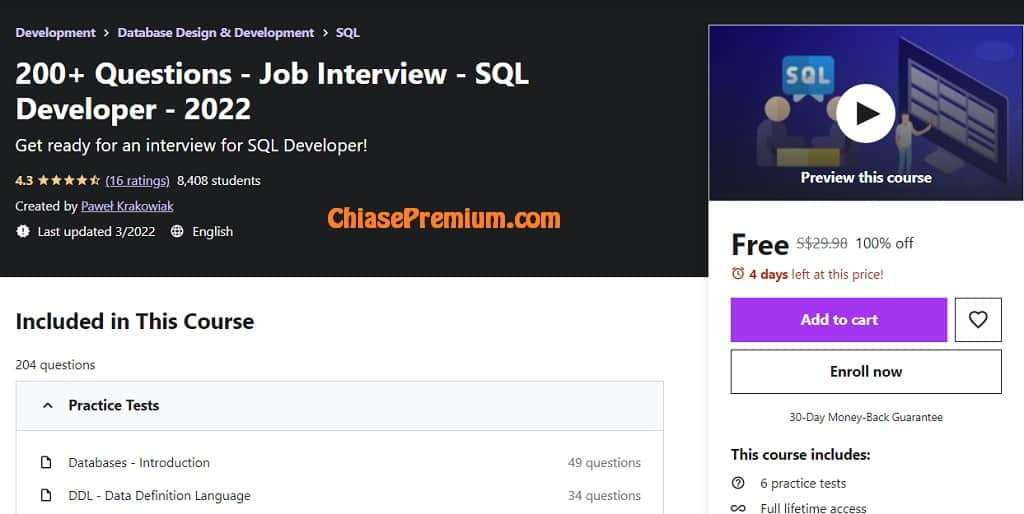 200+ Questions - Job Interview - SQL Developer