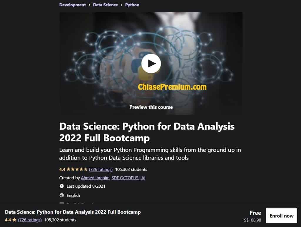 Data Science: Python for Data Analysis 2022 Full Bootcamp