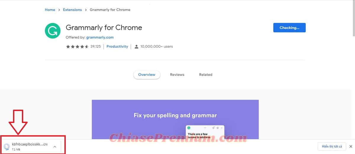 Cài đặt tiện ích mở rộng Grammarly trên trình duyệt Chrome (tiếp theo)