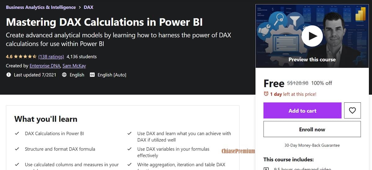 5-Mastering DAX Calculations in Power BI course