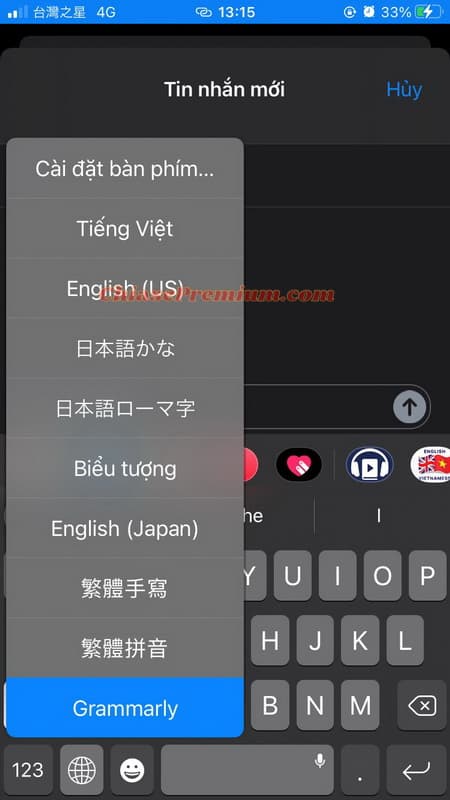 Cách dùng bàn phím Grammarly trên điện thoại iOS (tiếp theo)