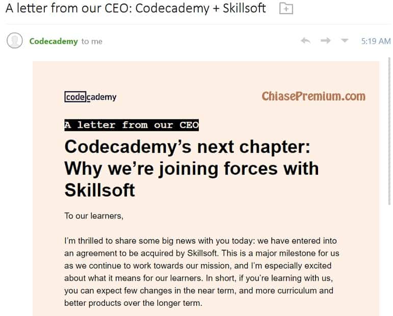 A letter from our CEO: Codecademy + Skillsoft