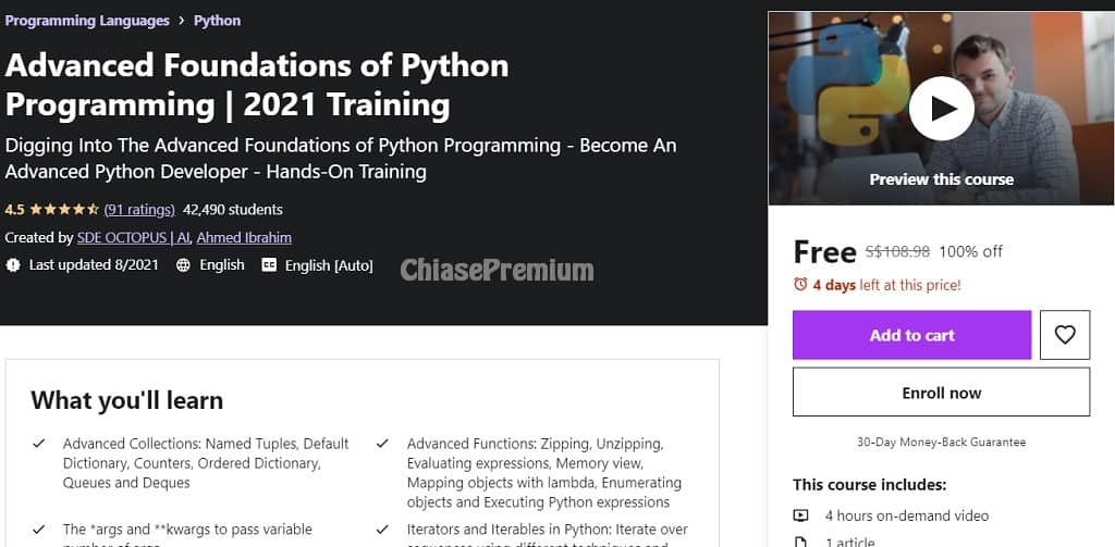 Advanced Foundations of Python Programming