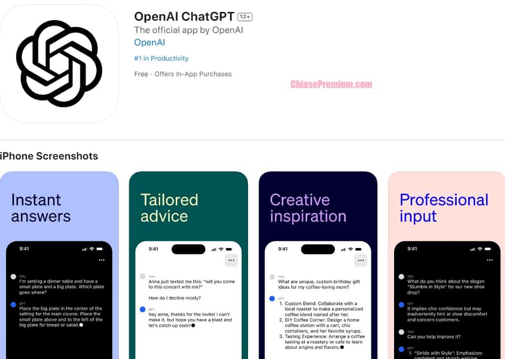 ChatGPT app for iOS