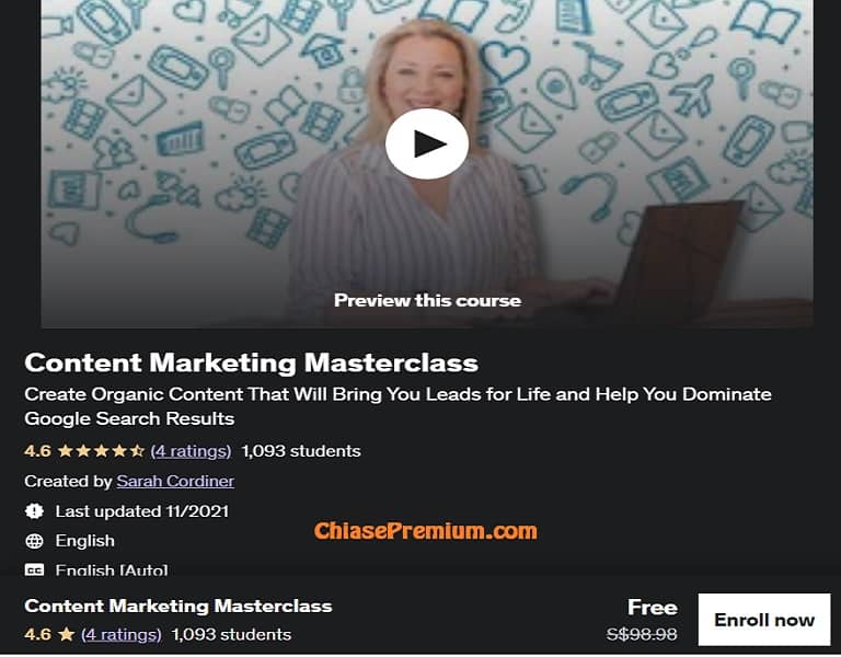 Content Marketing Masterclass Free