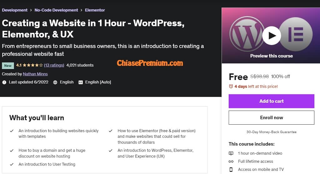 Creating a Website in 1 Hour - WordPress, Elementor