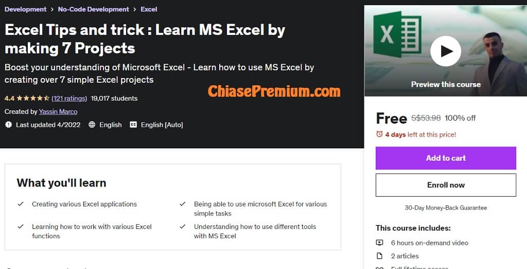 Excel Tips and trick : Learn MS Excel by making 7 Projects