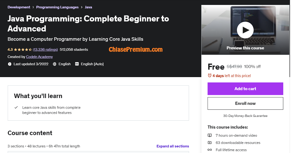 Java Programming: Complete Beginner to Advanced Become a Computer Programmer by Learning Core Java Skills