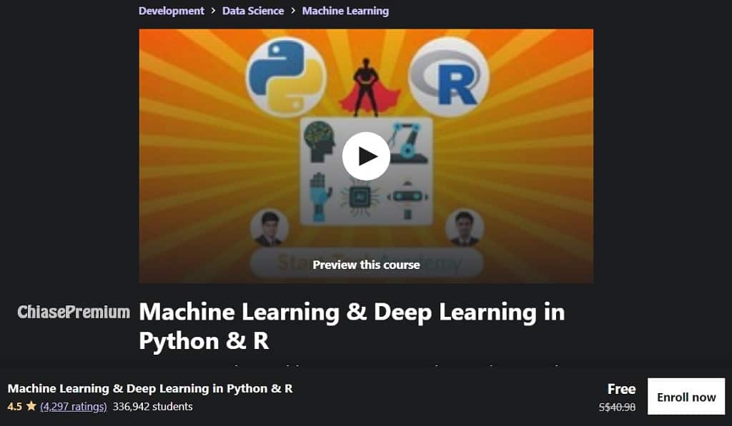 Machine Learning & Deep Learning in Python & R
