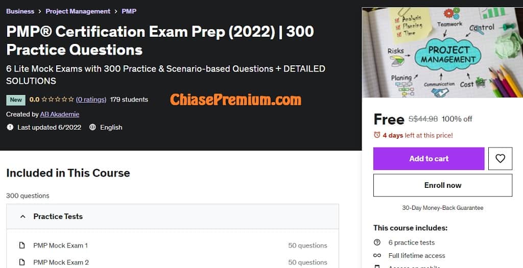 PMP® Certification Exam Prep (2022) | 300 Practice Questions