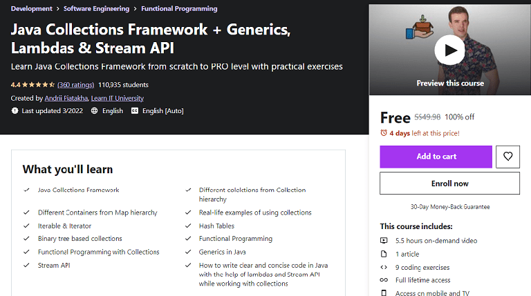 Java Collections Framework + Generics, Lambdas & Stream API