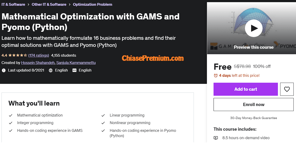 Mathematical Optimization with GAMS and Pyomo (Python)