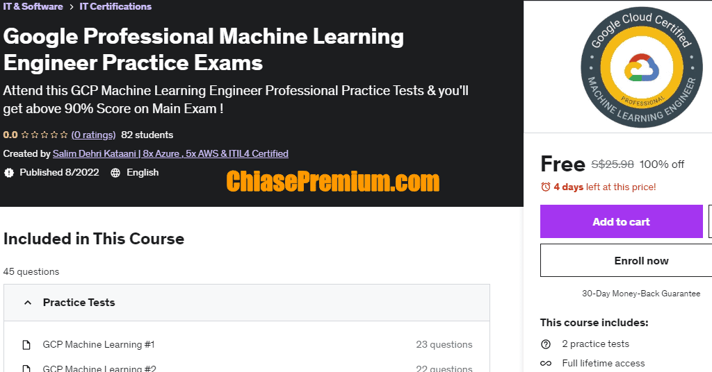 Google Professional Machine Learning Engineer Practice Exams