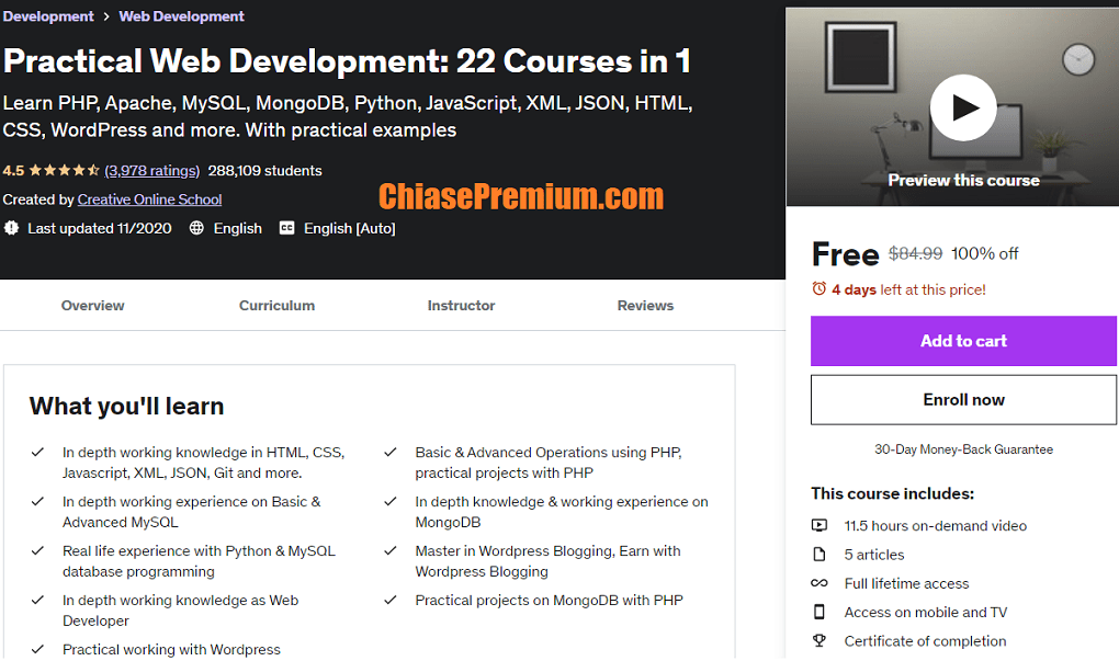 udemy Practical Web Development: 22 Courses in 1