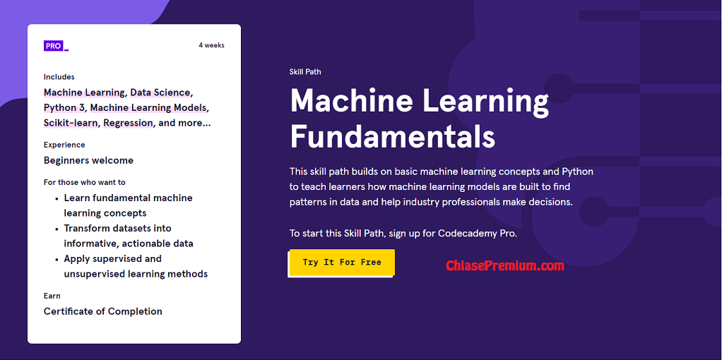 Machine Learning Fundamentals - Codecademy.com