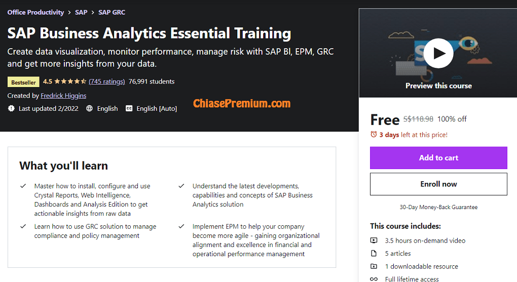 SAP Business Analytics Essential Training | Free | Full lifetime access