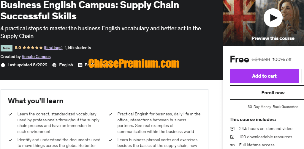 Udemy Business English Campus: Supply Chain Successful Skills
