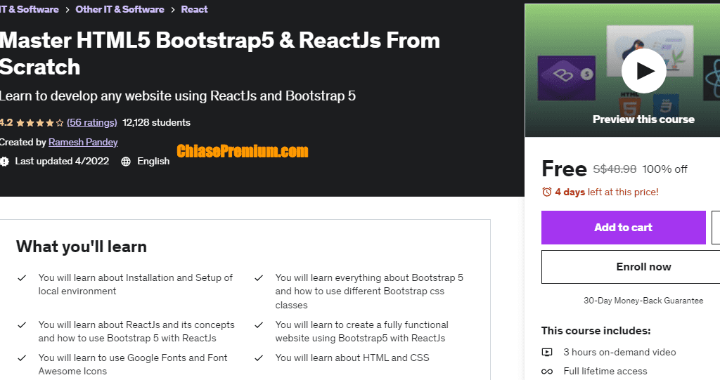 Master HTML5 Bootstrap5 & ReactJs From Scratch free