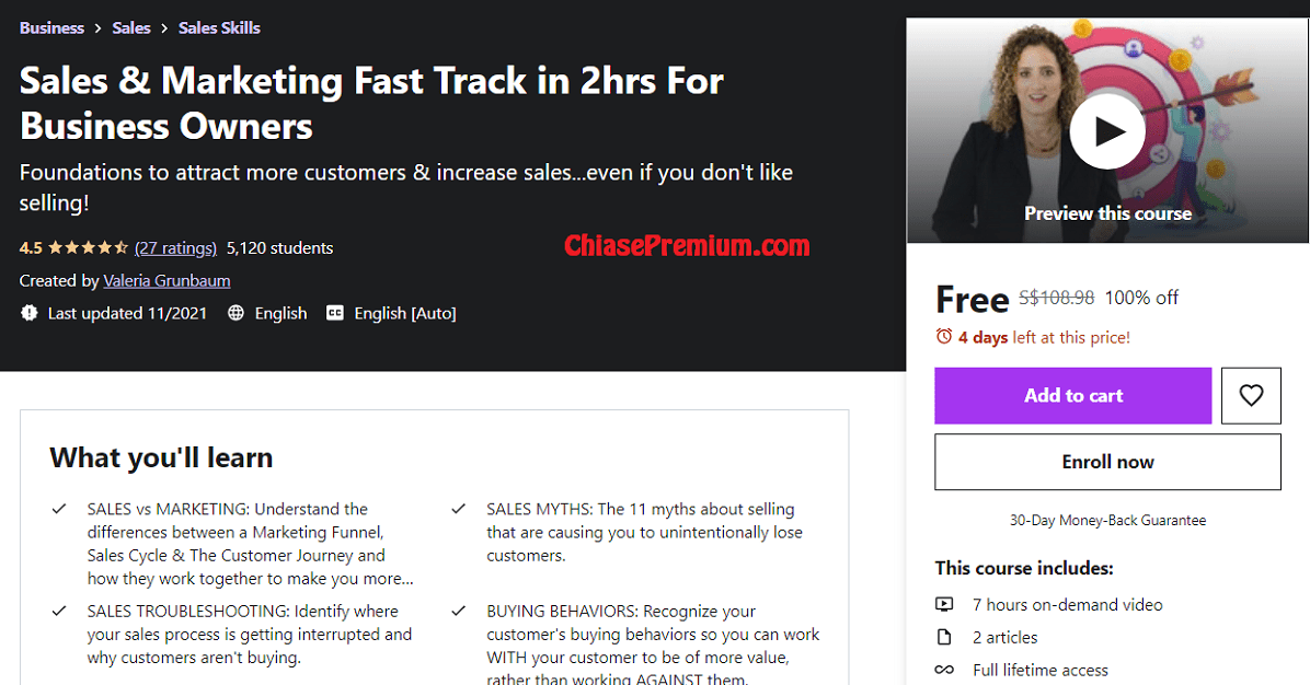 Sales & Marketing Fast Track in 2hrs For Business Owners