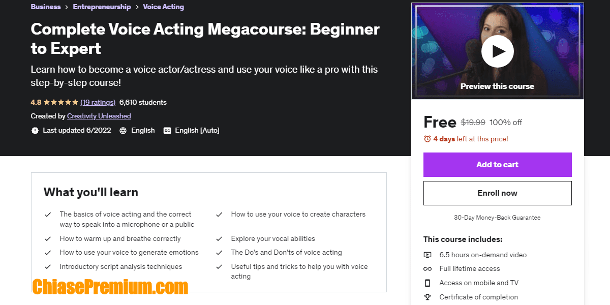 Complete Voice Acting Megacourse: Beginner to Expert
