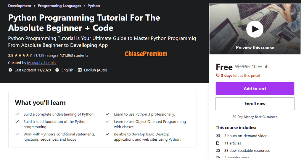 Python Programming Tutorial For The Absolute Beginner + Code