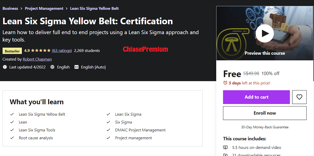 Lean Six Sigma Yellow Belt: Certification
