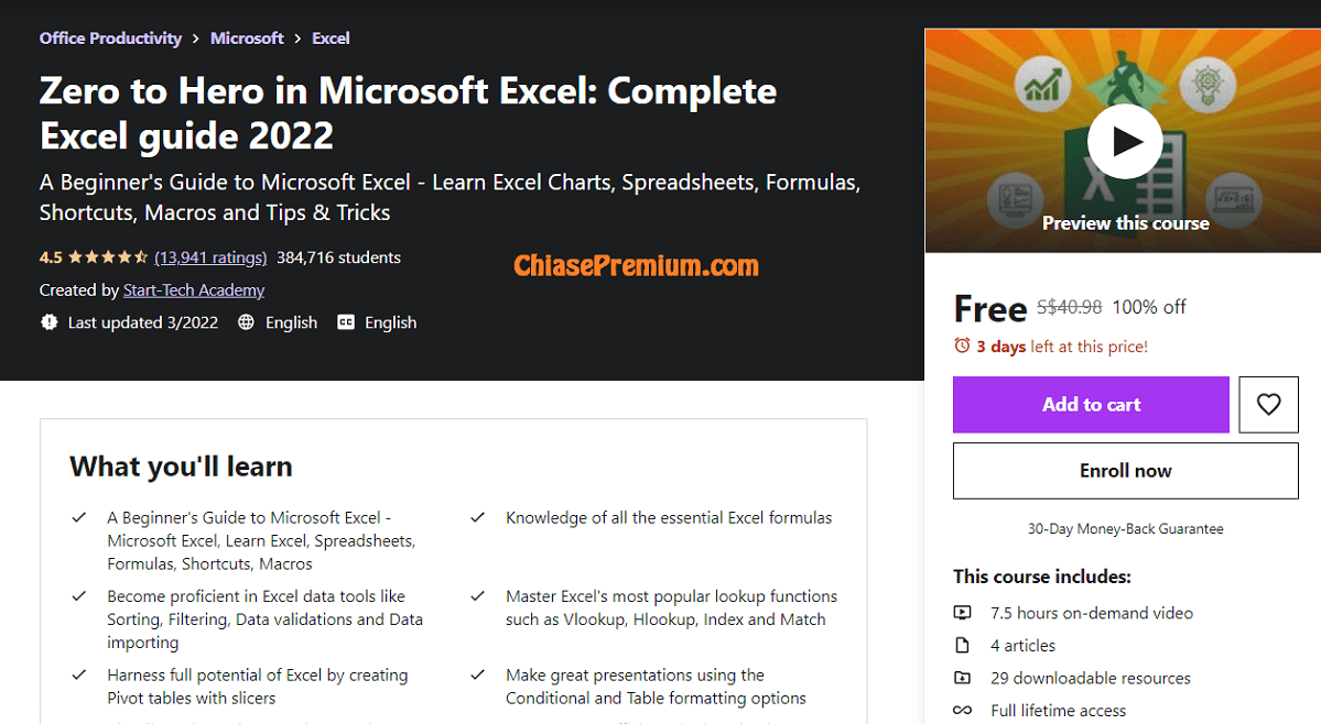 Zero to Hero in Microsoft Excel: Complete Excel guide 2022