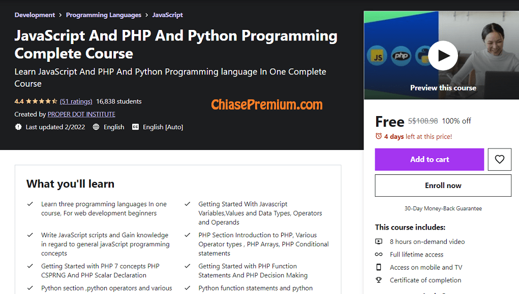 JavaScript And PHP And Python Programming Complete Course