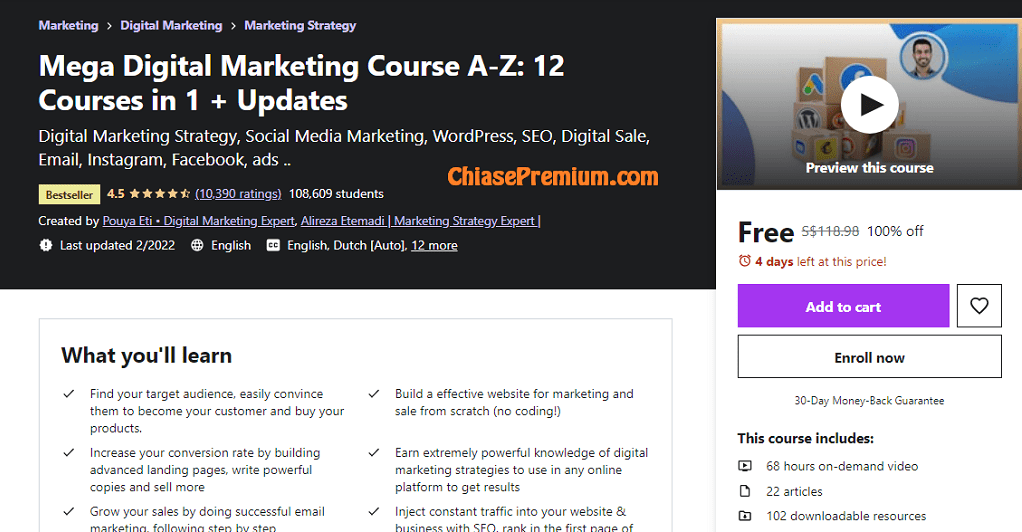 Mega Digital Marketing Course A-Z: 12 Courses in 1 + Updates