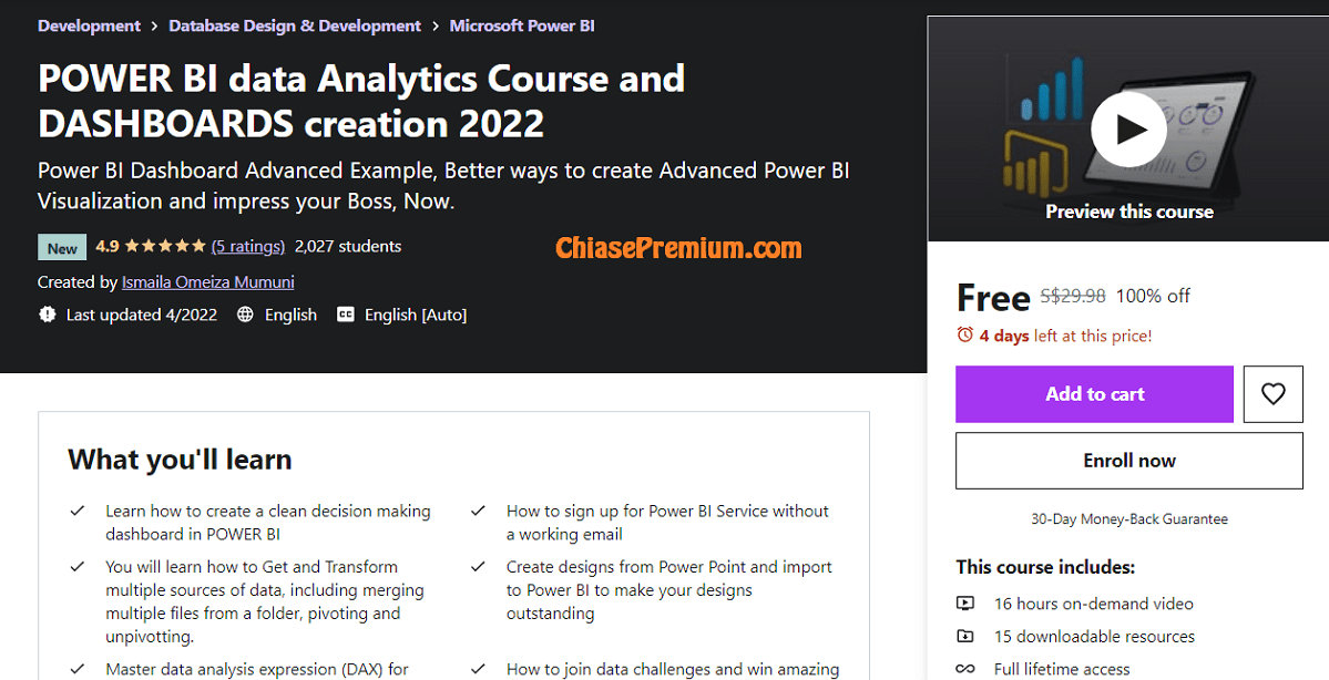 POWER BI data Analytics Course and DASHBOARDS creation 2022