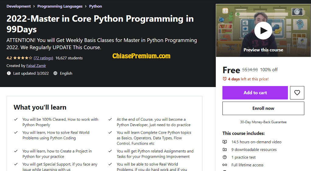 Master in Core Python Programming in 99Days