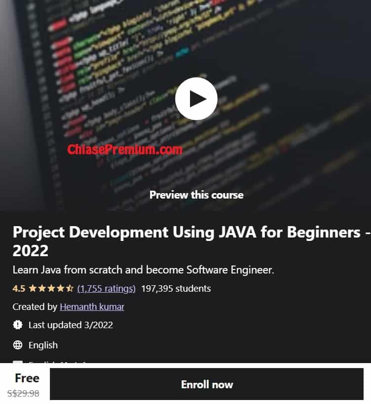 Project Development Using JAVA for Beginners 2022