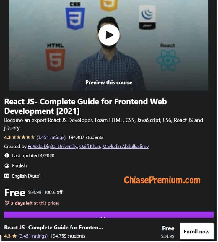 React JS- Complete Guide for Frontend Web Development