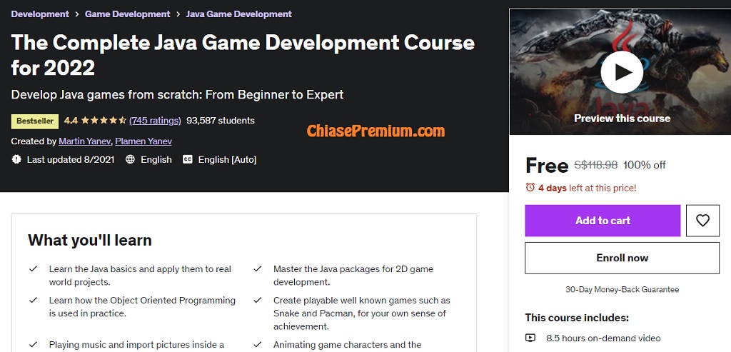 The Complete Java Game Development Course for 2022