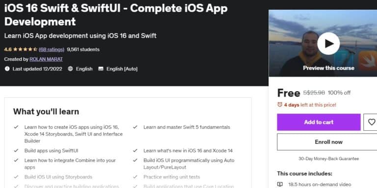 iOS 16 Swift & SwiftUI - Complete iOS App Development